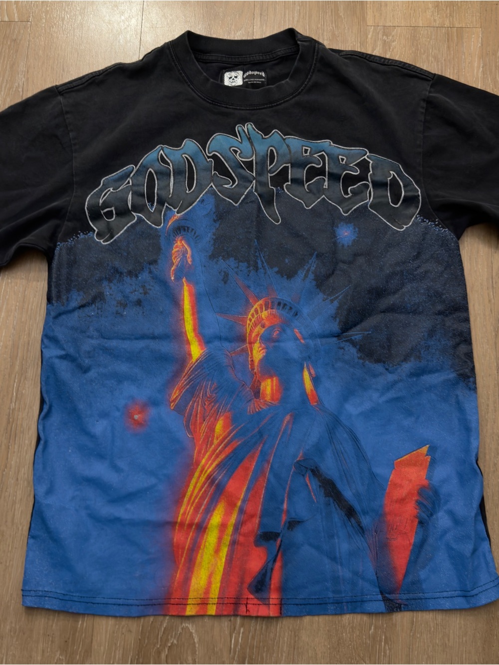 Godspeed Black & Blue Statue Graphic Short Sleeve Tee